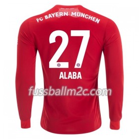 Fußballtrikots FC Bayern München David Alaba 27 Heim Trikotsatz 2019-2020 Langarm
